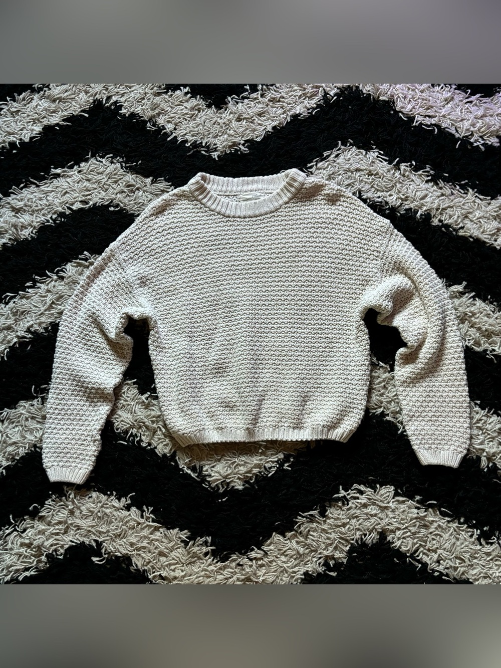 Universal Thread Preppy Cream White Knit Sweater